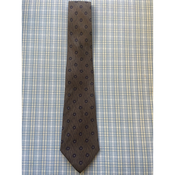 Men's Lanvin Brown Tie OS - Picture 3 of 5